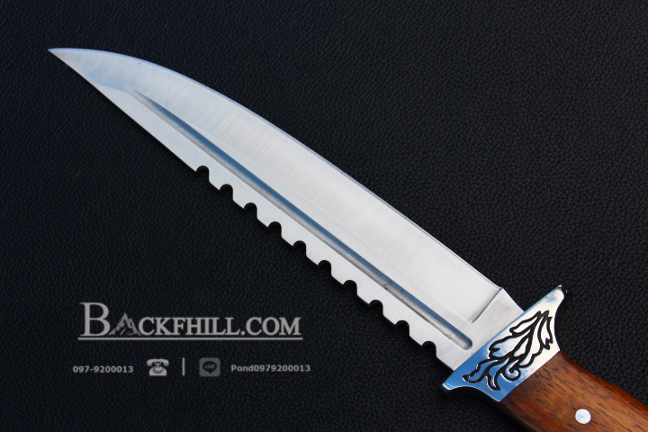 มีดใบตาย COLUMBIA รุ่นA052-3 ใบมีดทรงสปาตา ด้ามจับ ลายคลาสสิค ไม้อย่างดี พร้อมซองไนลอน