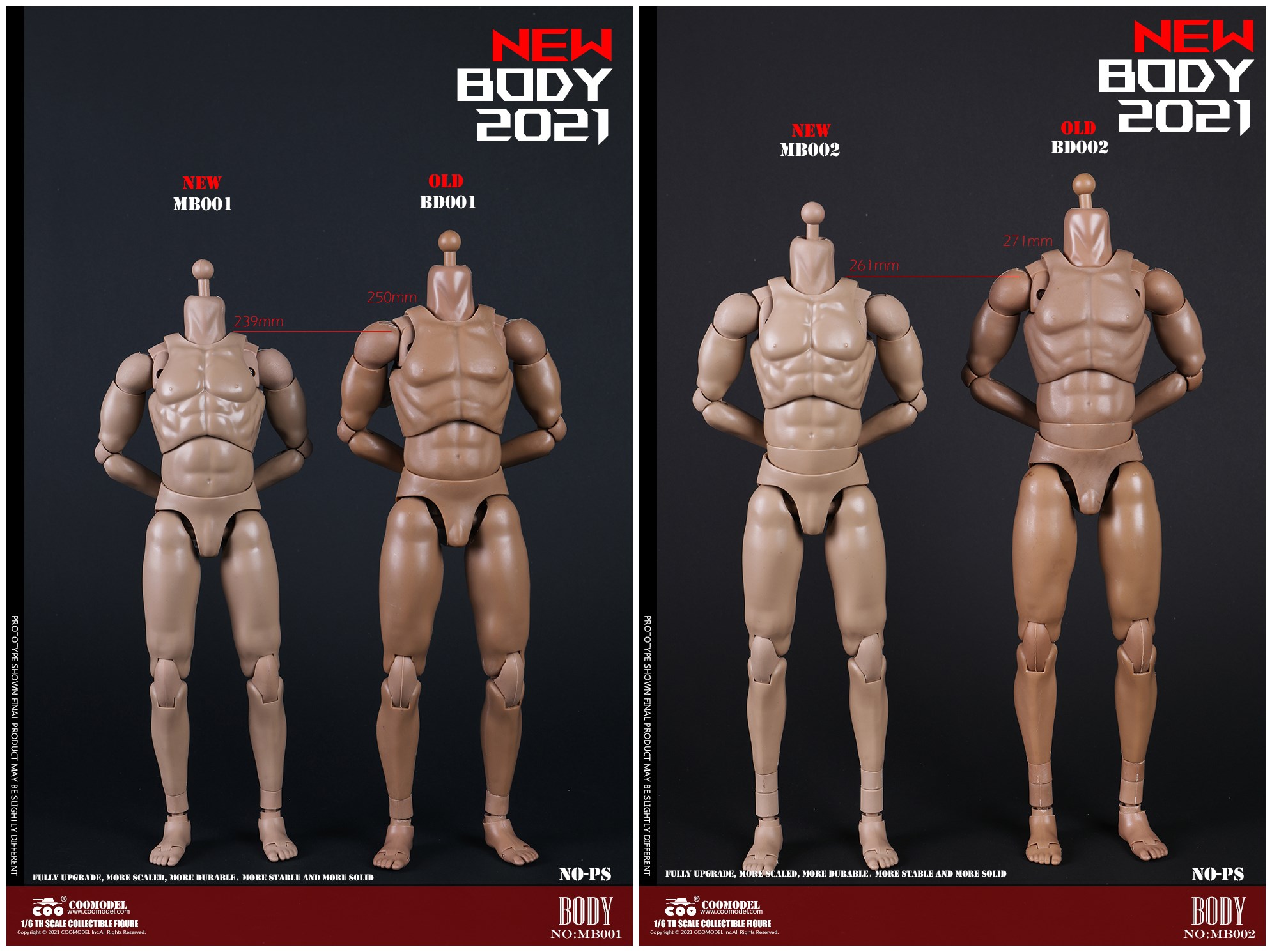 COOMODEL MB001-4 1/6 NEW TYPE MALE BODY