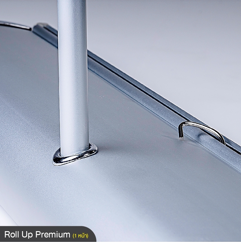 ROLL UP PREMIUM โรลอัพ ขนาด 120x200 ซม. รุ่นพรีเมี่ยม (หยดน้ำ) 1 หน้า วัสดุอะลูมิเนียมอย่างดี ม้วนเก็บได้ง่าย ฐานกว้าง แข็งแรง