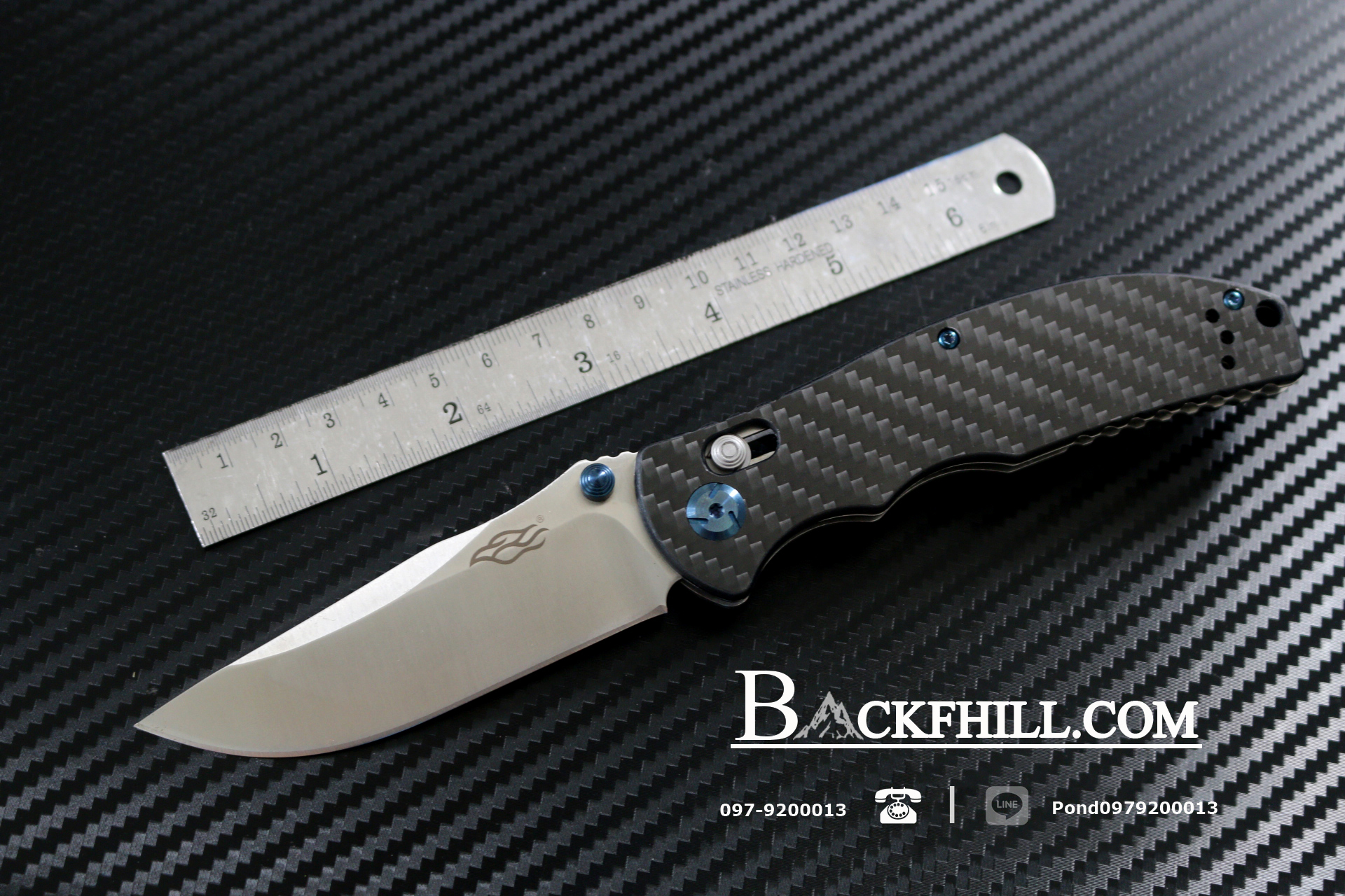 มีดพับ Ganzo รุ่น F7501-CF ด้ามคาร์บอนไฟเบอร์