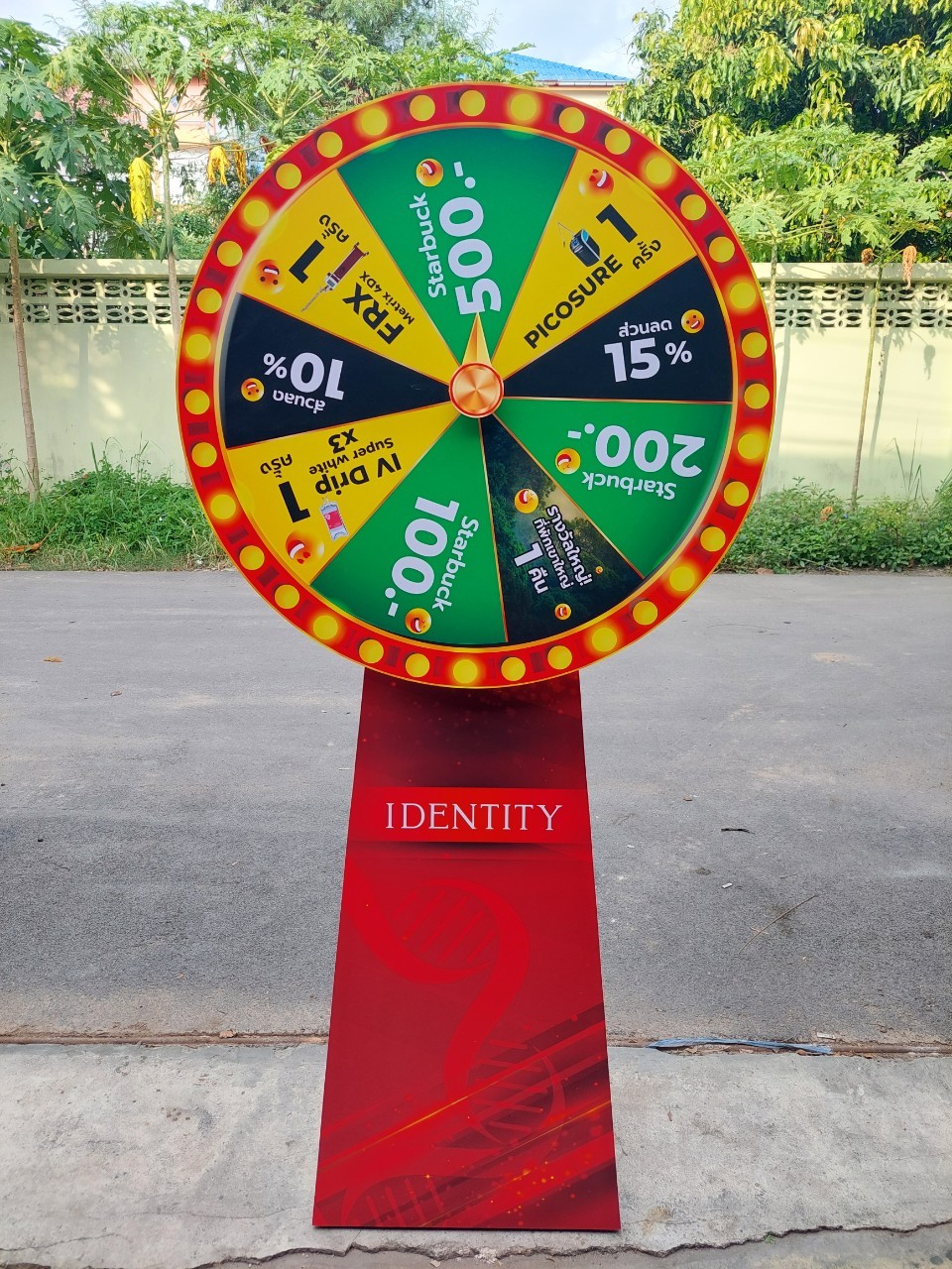 เกมส์วงล้อ รุ่นSTANDY ขนาดวงล้อ 80 ซม. สูง 158 ซม.ถอดประกอบและพับเก็บได้