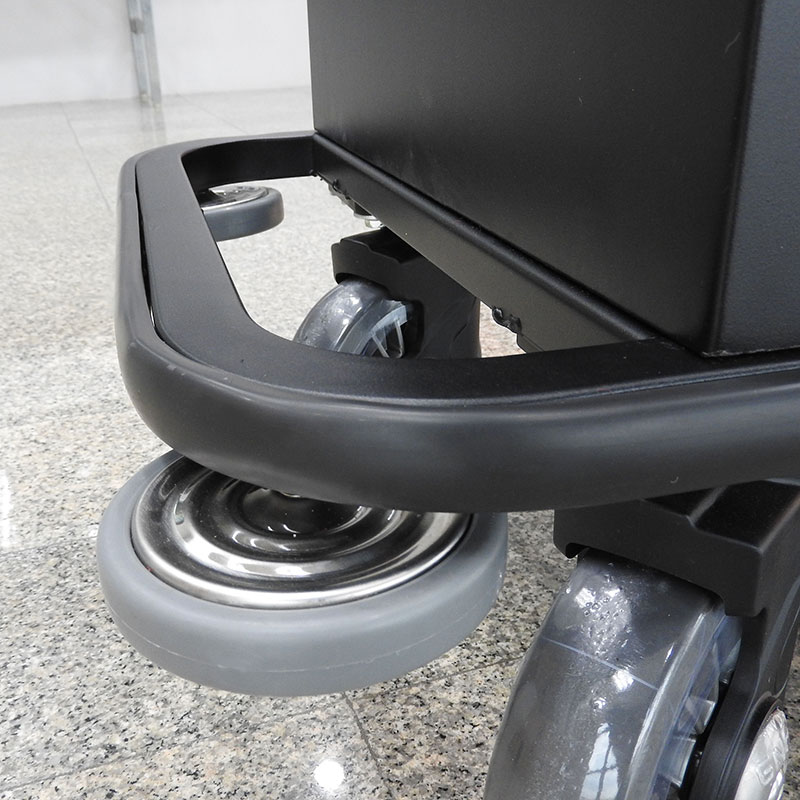 รถเข็นแม่บ้านโครงเหล็กพ่นสี พร้อมถุงผ้า 1 ใบ รุ่น 1401-042 | แข็งแรง ใช้งานสะดวก