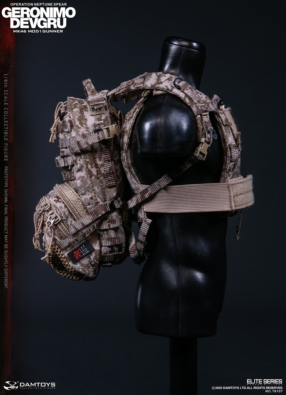 DAMTOYS 78107 DEVGRU Operation Neptune Spear “GERONIMO” MK46 MOD1 GUNNER