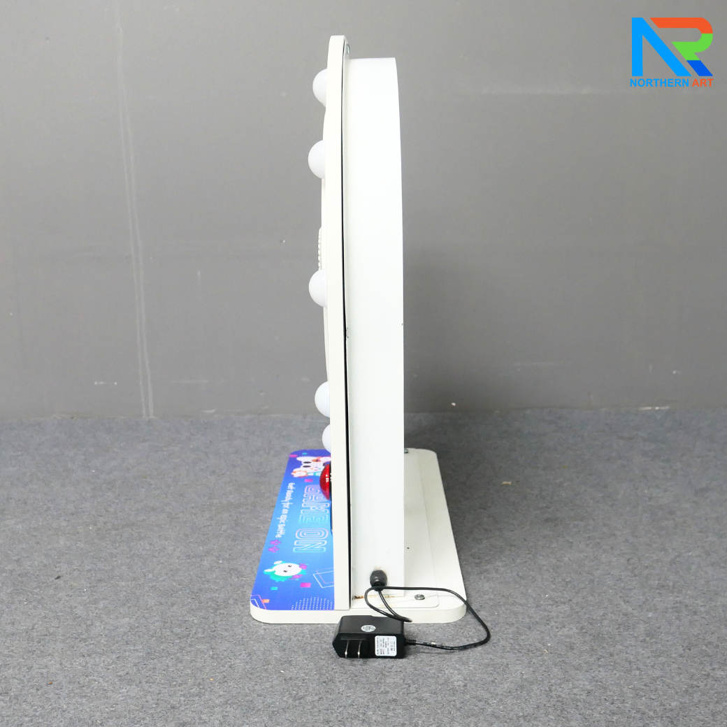 เกมส์วงล้อไฟฟ้าตั้งโต๊ะ แบบปุ่มกดแรนดอม ไฟวิ่งวนพร้อมเสียง ขนาด (W)58 x (D)25 x (H)65 ซม.