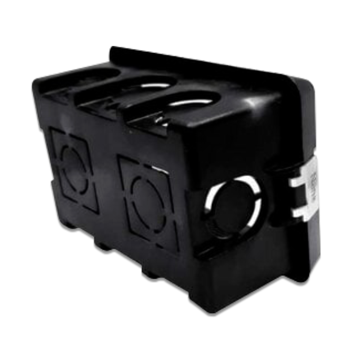 NANO บล็อคฝังหูเหล็ก ขนาด 2"x4" สีดำ รุ่น NANO-408BM (100 ชิ้น/กล่อง)