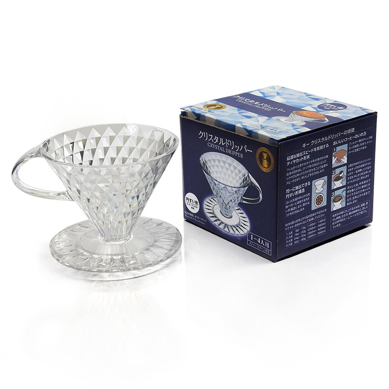ถ้วยกรองกาแฟ คริสตัลสไตล์ V60 ทรงเพชร 2-4 คัพ