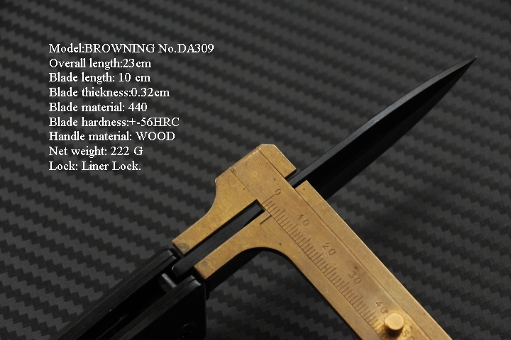 มีดพับ BROWNING DA309 Stainless Steel มีดSurvival Knife ด้ามไม้