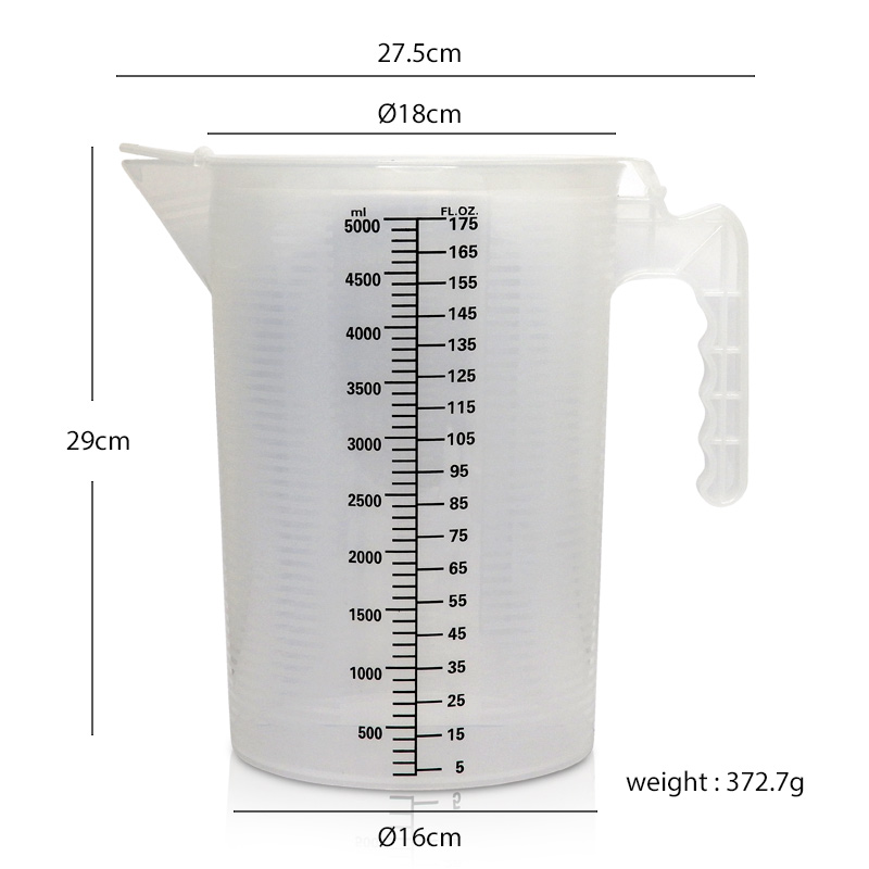ถ้วยตวงพสาติก PP มีฝาปิด 5000ML