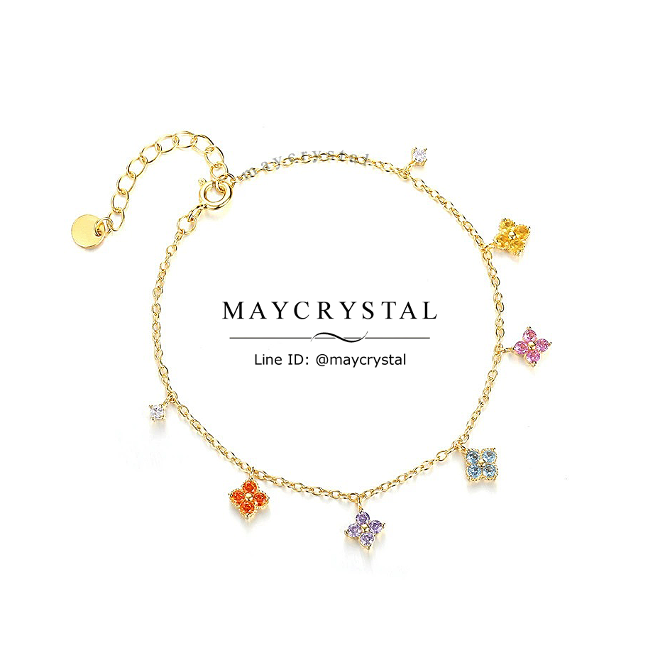 สร้อยข้อมือคริสตัลจากประเทศออสเตรีย (Embellished with Crystals from Austria),Premium zirconia