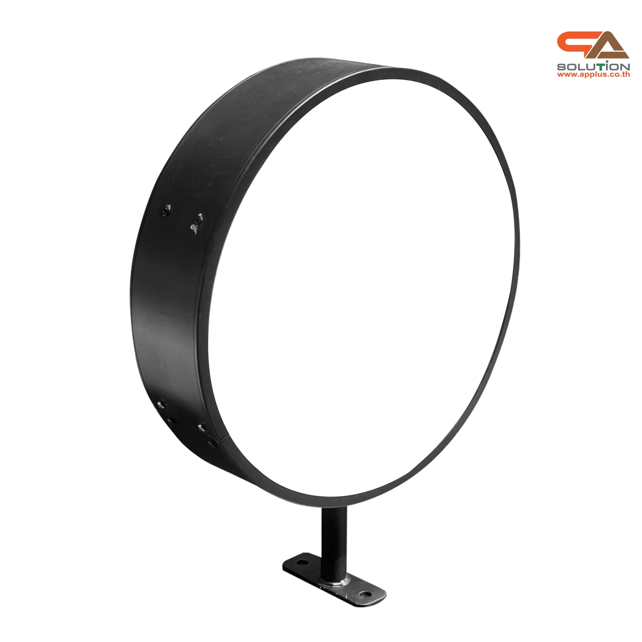 CLEARANCE SALE! ตู้ไฟLED ทรงกลม 2 หน้า ขอบสีดำ ขนาด 40 ซม. ปั๊มนูน พร้อมอะคริลิค ขายื่น 1 ขา ติดตั้งง่าย