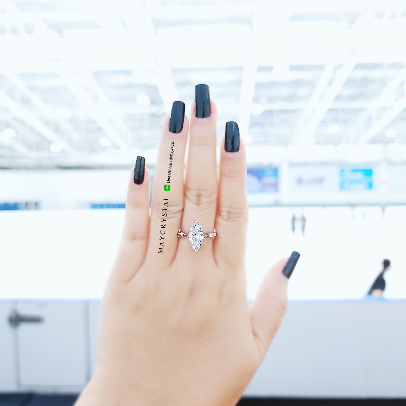 แหวน premium zirconia, คริสตัลแบรนด์ จากประเทศออสเตรีย (Embellished with Crystals from Austria)