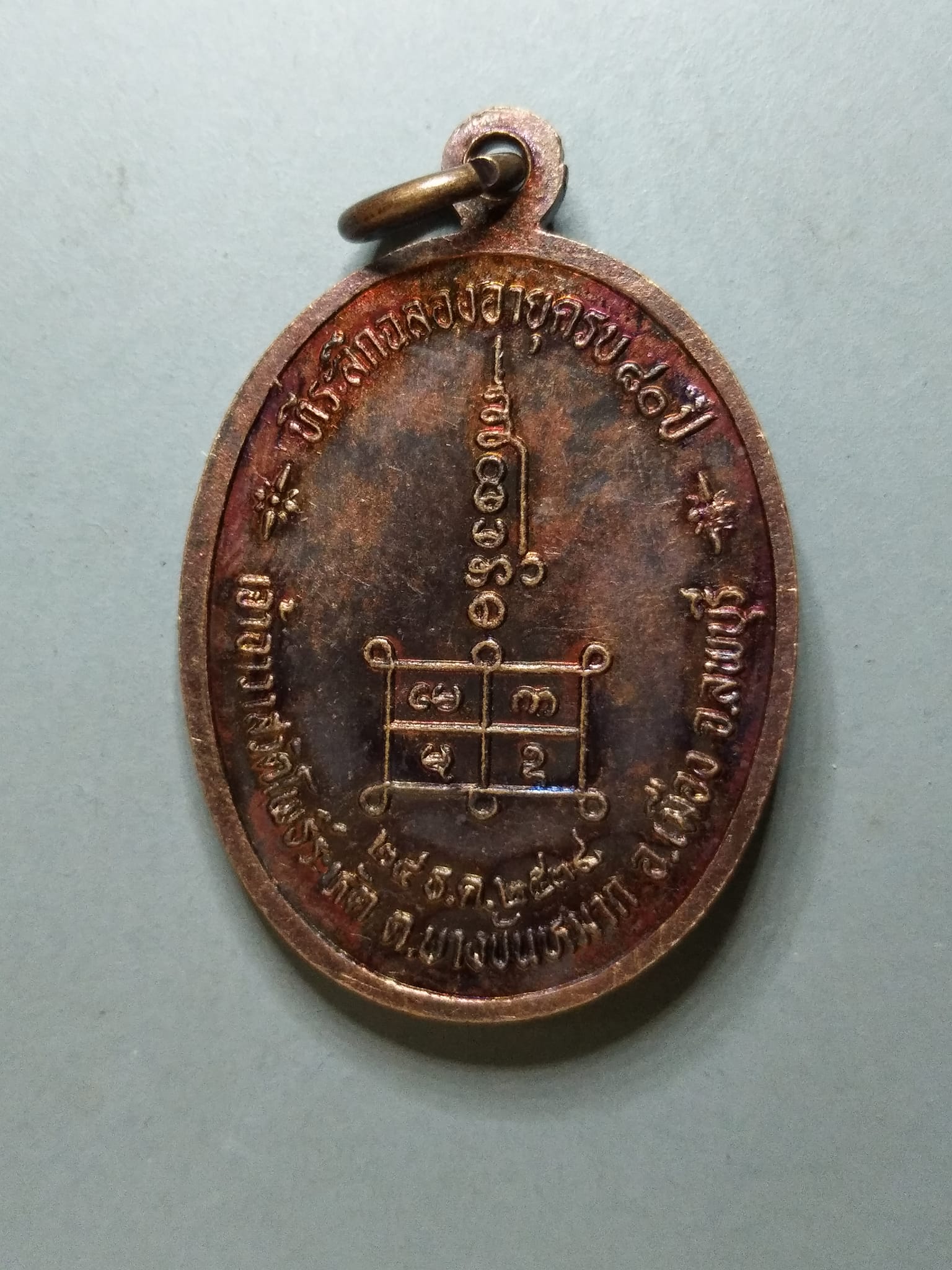 G123 เหรียญพระครูโสภณโพธิวัตร หลวงพ่อสหัส เจ้าอาวาสวัดโพธิ์ระหัต ตำบลบางขันหมาก อำเภอเมือง จังหวัดลพบุรี สร้างปี 2534 ที่ระลึกฉลองอายุครบ 80 ปี