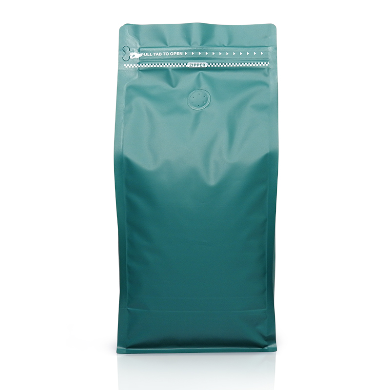 Cube Series coffee bag 1000g with valve, zip lock, can stand, expandable beside (50PCS Per Pack)