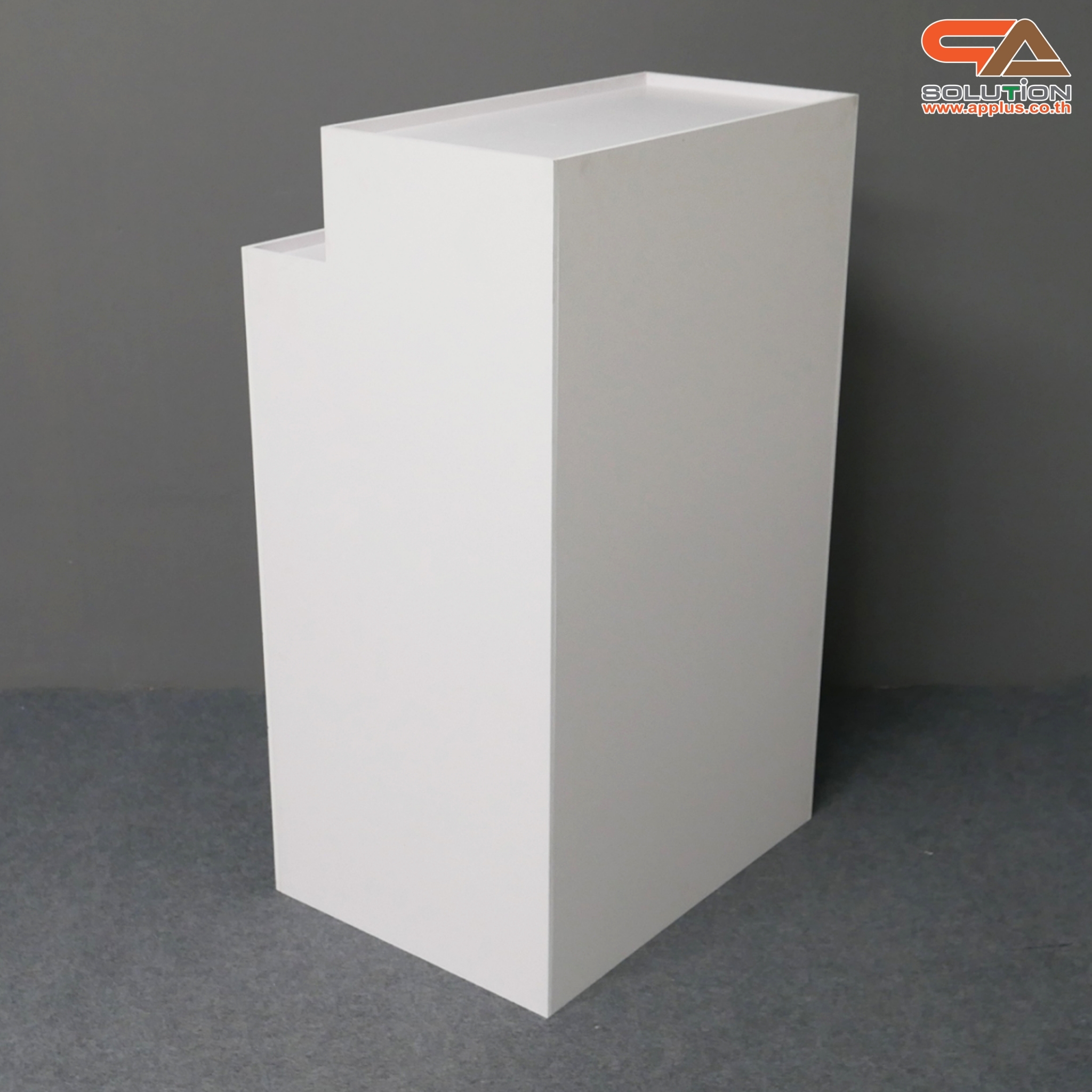 ชั้นวางสินค้าพลาสวูด ขั้นบันได 2 ชั้น ขนาด (W)60 x (D)45 x (H)165 ซม.