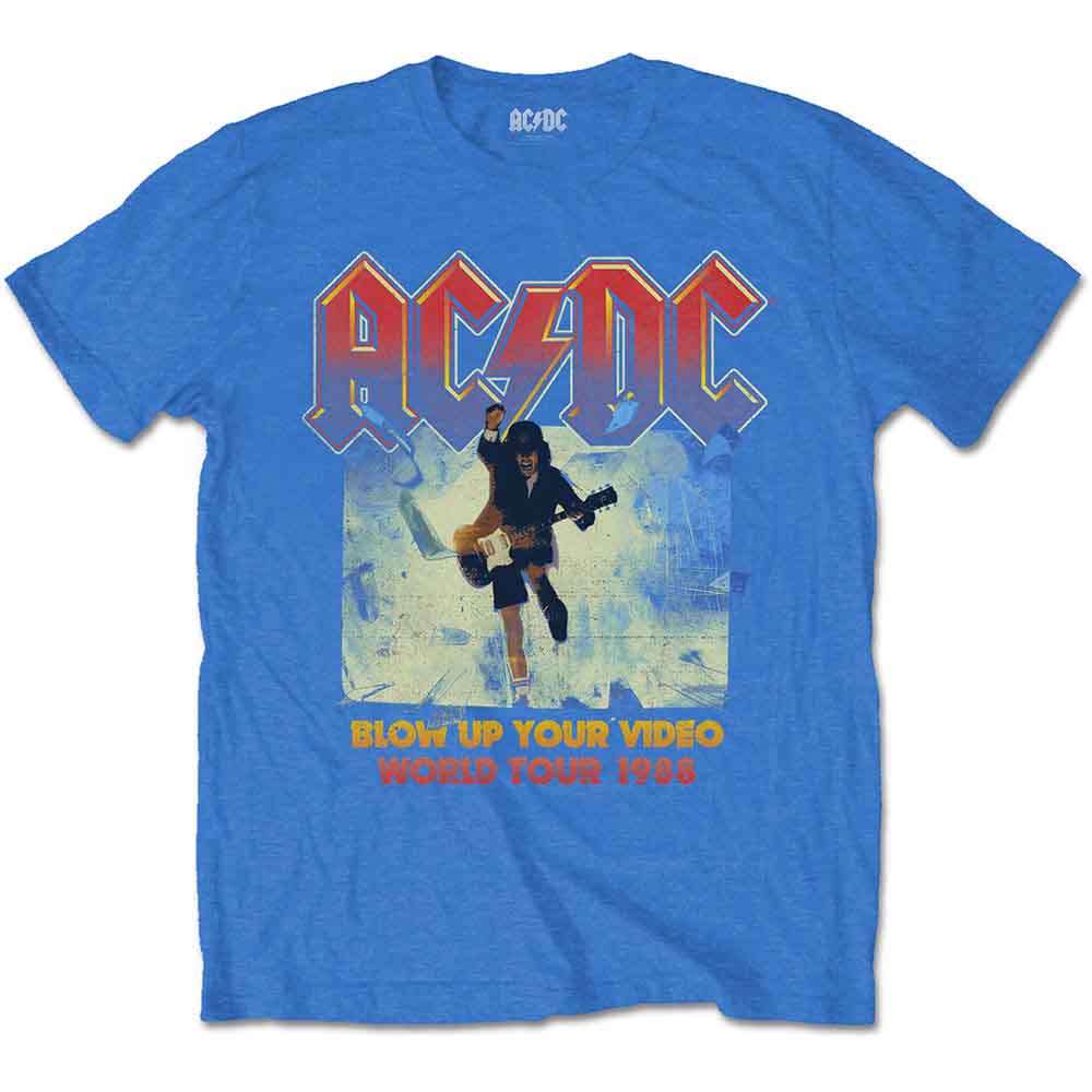AC/DC Unisex T-Shirt: Blow Up Your Video MID BLUE