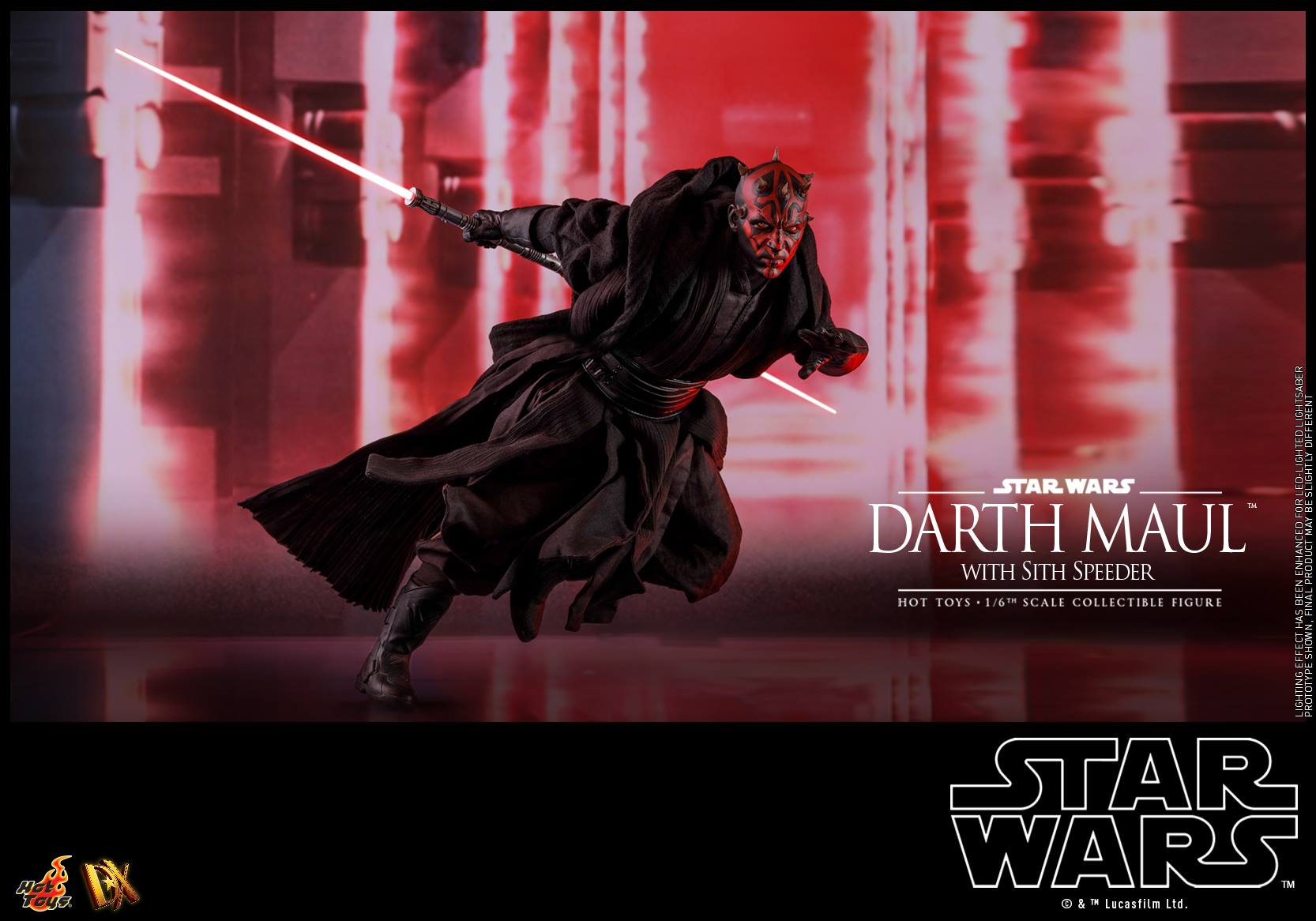 Hot Toys DX17 STAR WARS EPISODE I: THE PHANTOM MENACE - DARTH MAUL WITH SITH SPEEDER