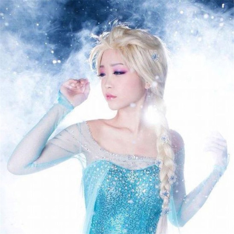 วิกผมเอลซ่า เกรดพรีเมี่ยมวัสดุอย่างดี (Free Size เด็ก)