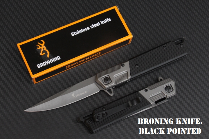 มีดพับ BROWNING BLACK POINTED ใบมีด 5Cr15mov ด้ามจับ G10