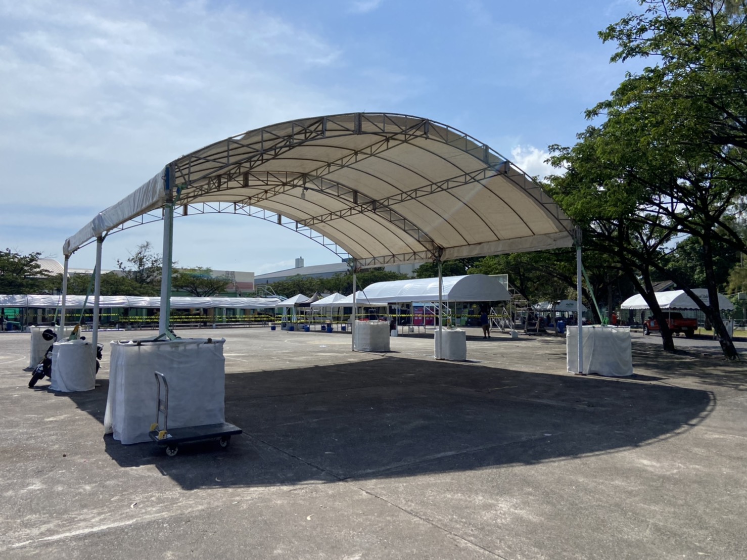 เต็นท์โดม 10 เมตร ความยาวเพิ่ม/ลดขนาดตามความต้องการ