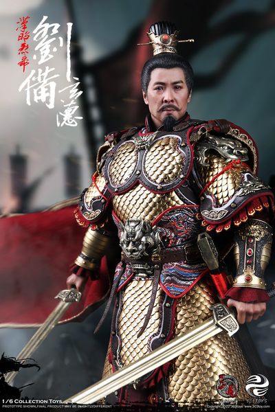 303TOYS MP019 + MP020 1/6 THREE KINGDOMS SERIES - LIU BEI XUANDE (EXCLUSIVE COPPER VERSION) & DILU THE STEED OF LIU BEI