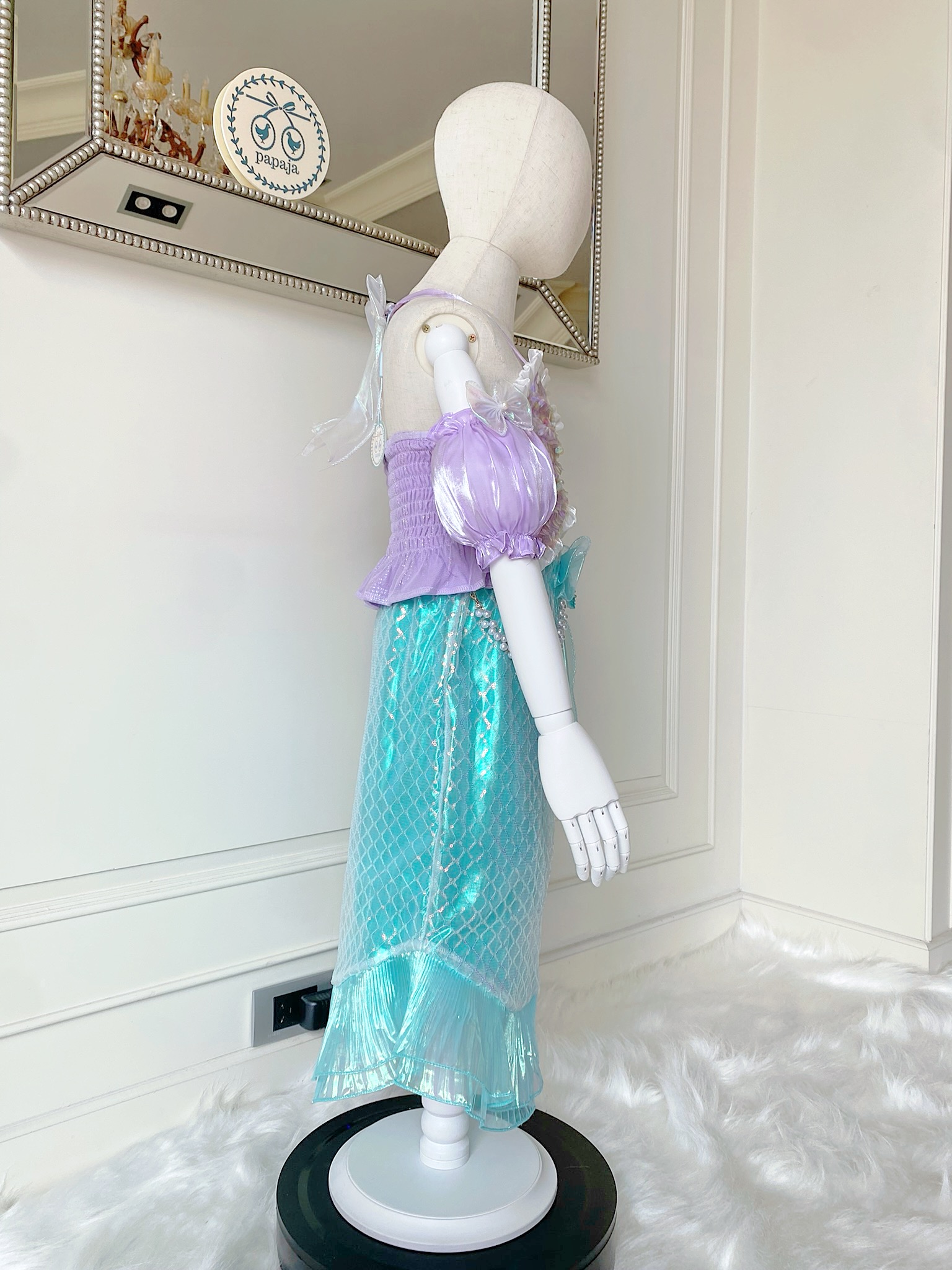 ชุดเจ้าหญิงแอเรียล เซต 2 ชิ้น งานไฮพรีเมี่ยมวัสดุอย่างดี