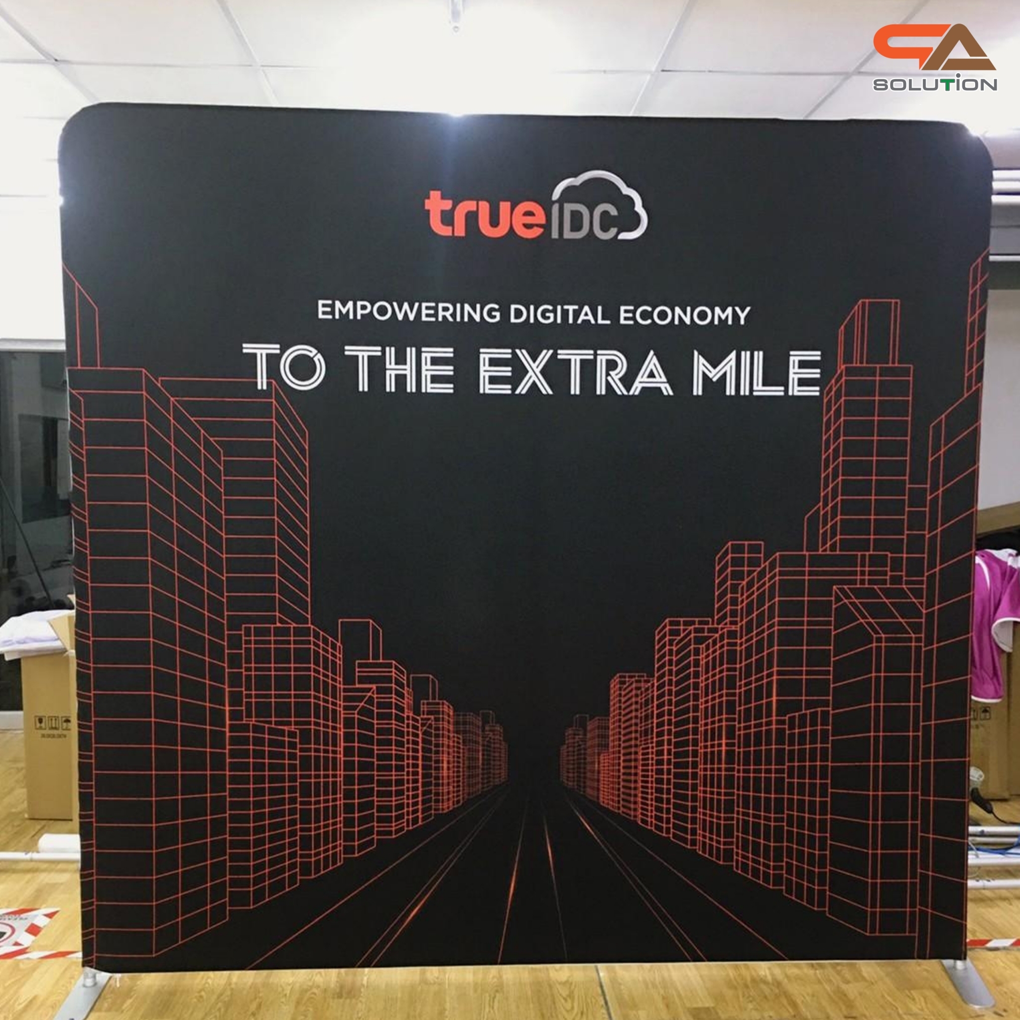 CLEARANCE SALE! แบคดรอปผ้า Fabric Backdrop รุ่นตรง ขนาด (W)244 x (H)226 cm. โครงอะลูมิเนียมถอดประกอบได้ แถมกระเป๋า ฟรี!