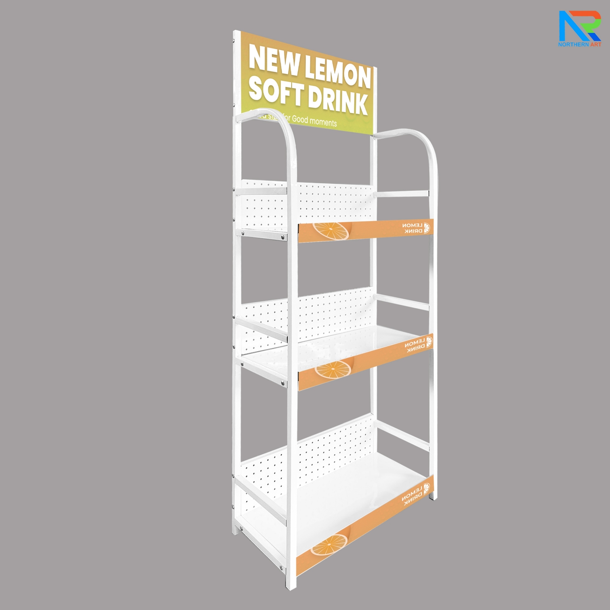 ชั้นวางสินค้าเหล็ก 3 ชั้น สีขาว ขนาด (W)60 x (D)30 x (H)150 ซม. ถอดประกอบได้