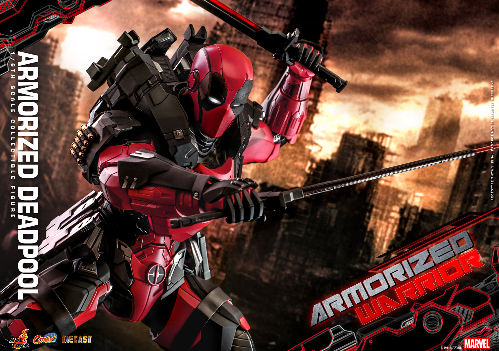 Hot Toys CMS09D42 1/6 Armorized Warrior - Armorized Deadpool (SE)