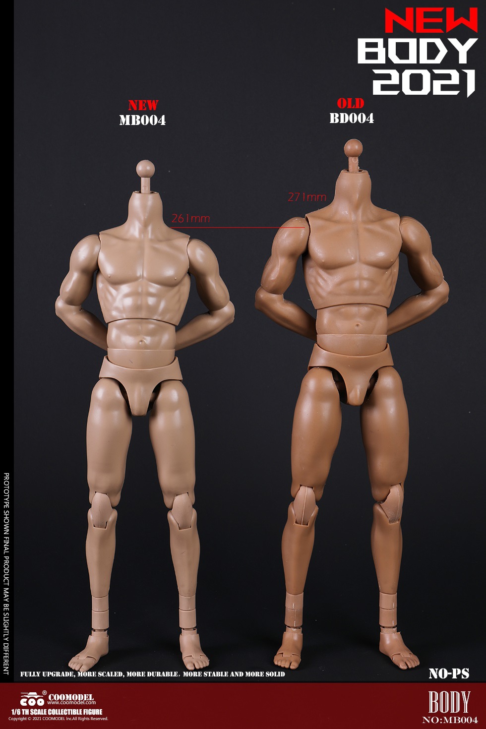 COOMODEL MB001-4 1/6 NEW TYPE MALE BODY