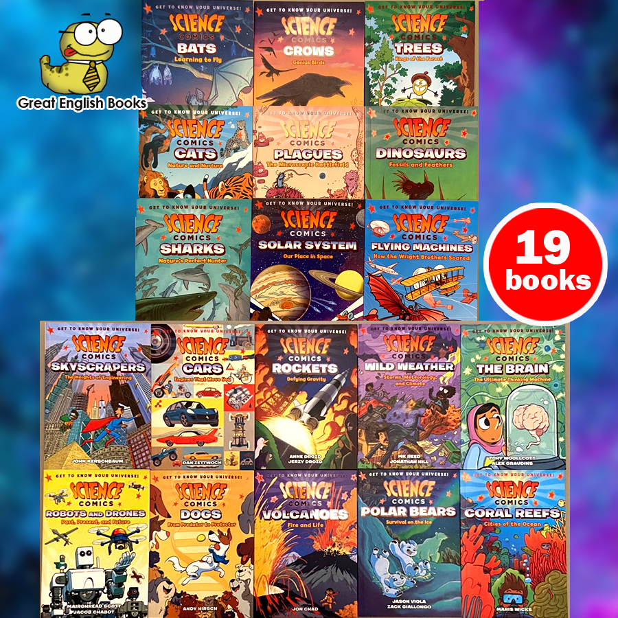 (In Stock) 🔥🔥ใหม่พร้อมส่ง หนังสือการ์ตูนแนววิทยาศาสตร์ Science Comics 19 Books กระดาษมันอย่างดี หนังสือเด็ก หนังสือภาษาอังกฤษเด็ก🔥🔥