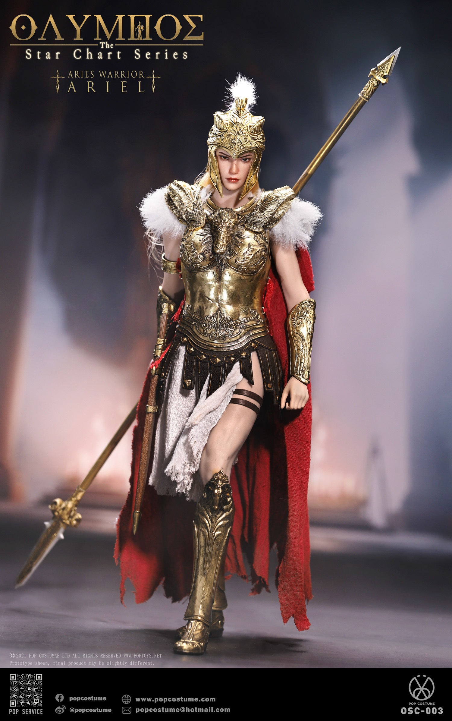 POP COSTUME OSC-003 1/6 Olympus: The Star Chart Series - Aries Warrior Ariel
