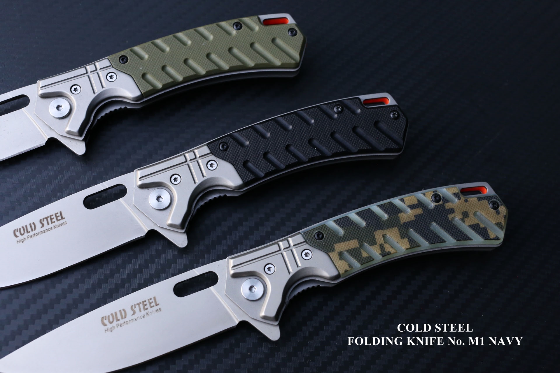 มีดพับcold steel รุ่น M1 NAVY ใบมีดทรง Drop Point 4 " ด้ามจับ G10 OEM (ด้ามสีดำ)