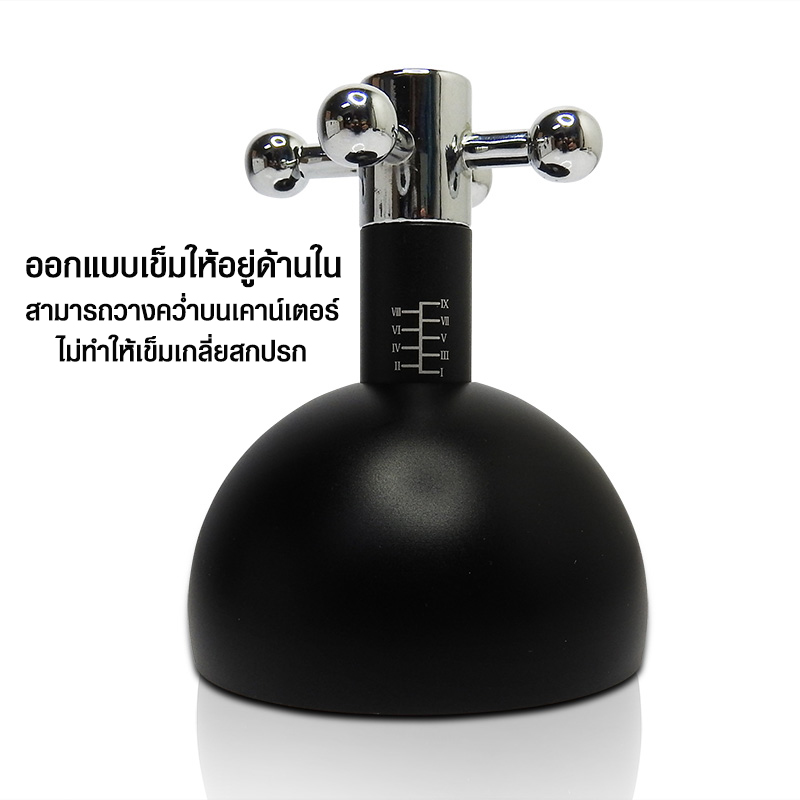 แทมเปอร์เข็มเกลี่ยผงกาแฟ หัวหมุน 58 มม. ปรับสูงต่ำได้