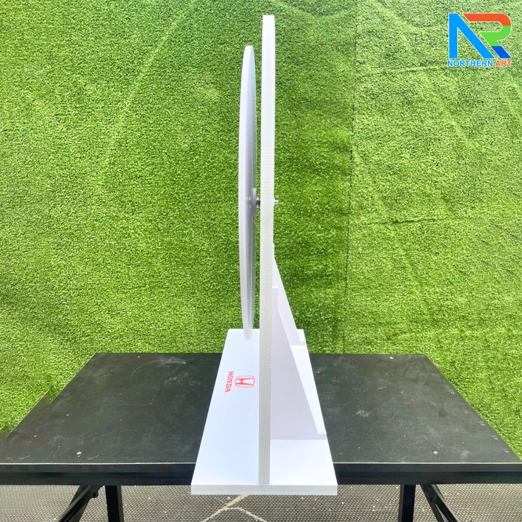 เกมส์วงล้อตั้งโต๊ะ ขนาด (W)58 x (D)20 x (H)65 ซม. วัสดุไม้MDF ปิดผิวเมลามีนสีขาว และ พลาสวูด