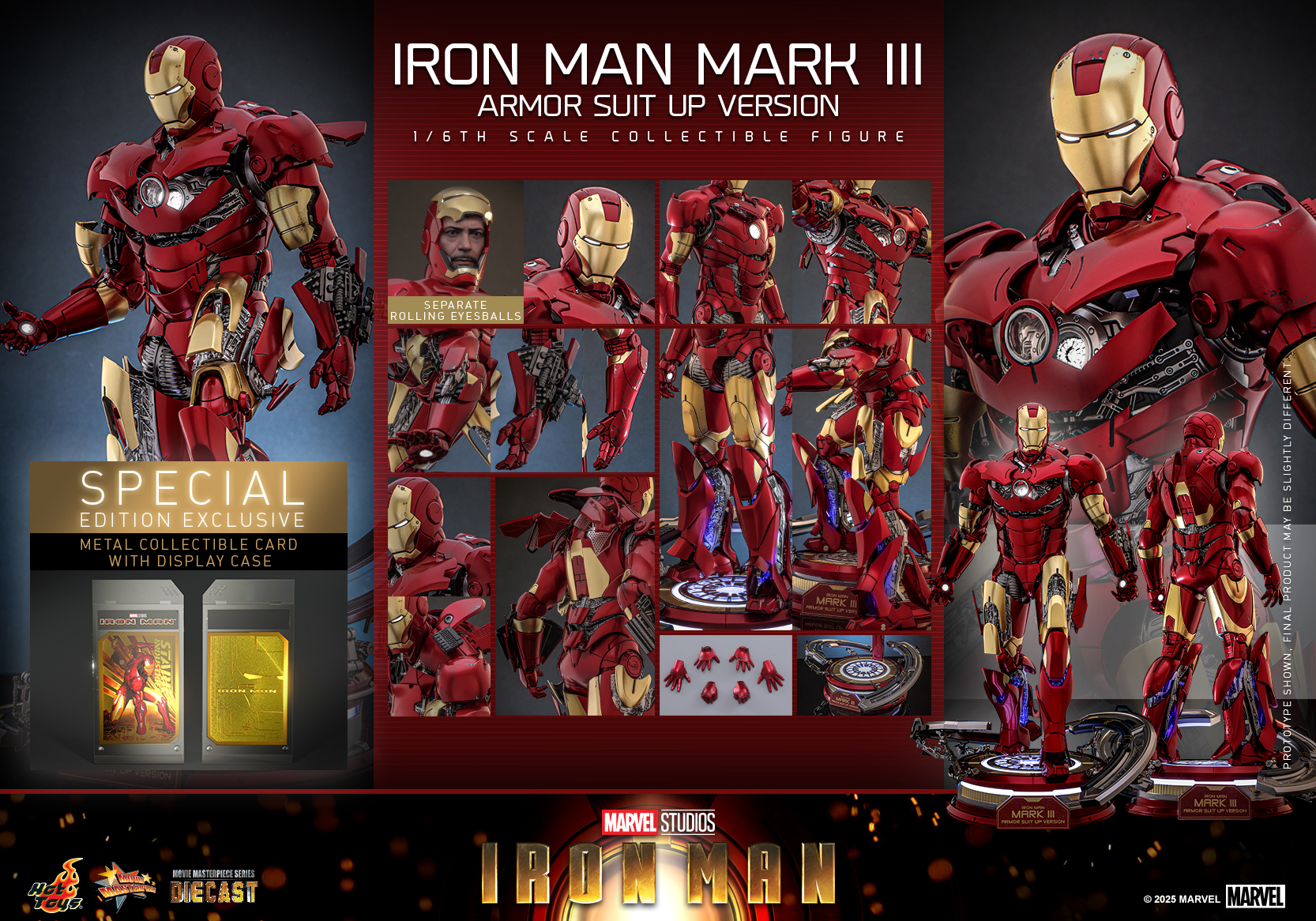 25/08/2568 Hot Toys MMS825D72 Iron Man - Iron Man Mark III (Armor Suit Up Version)