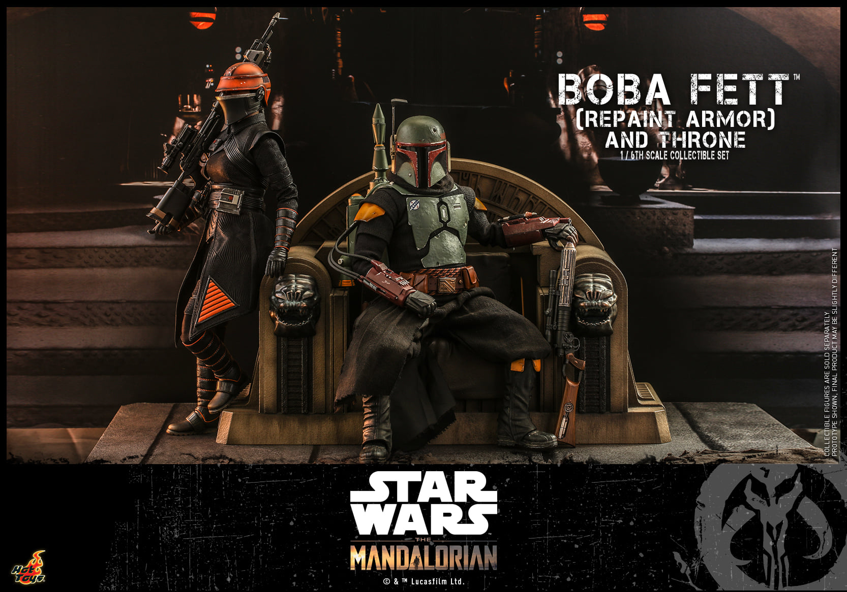Hot Toys TMS056 1/6 Star Wars: The Mandalorian™ - Boba Fett (Repaint Armor) and Throne