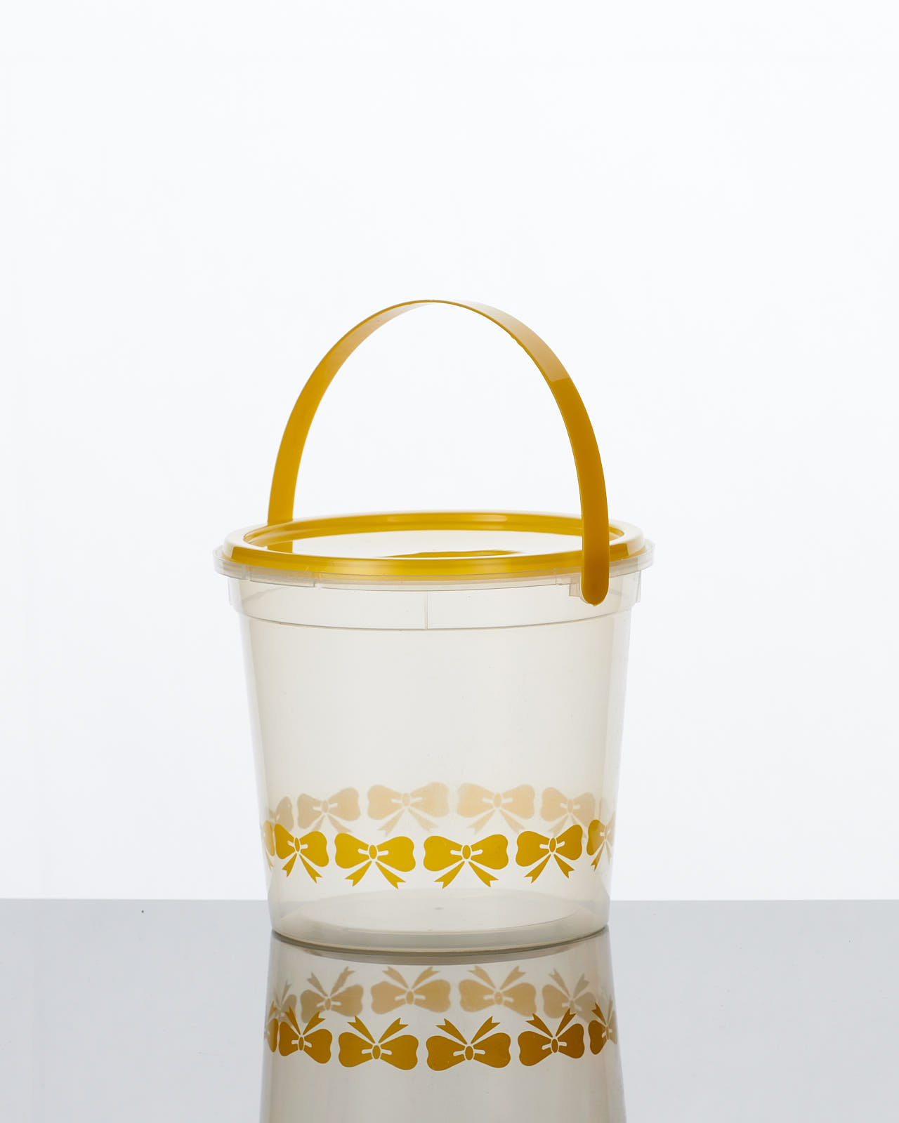 ถังโบว์กลาง ขนาด 1000ml + ฝาปิด + หู