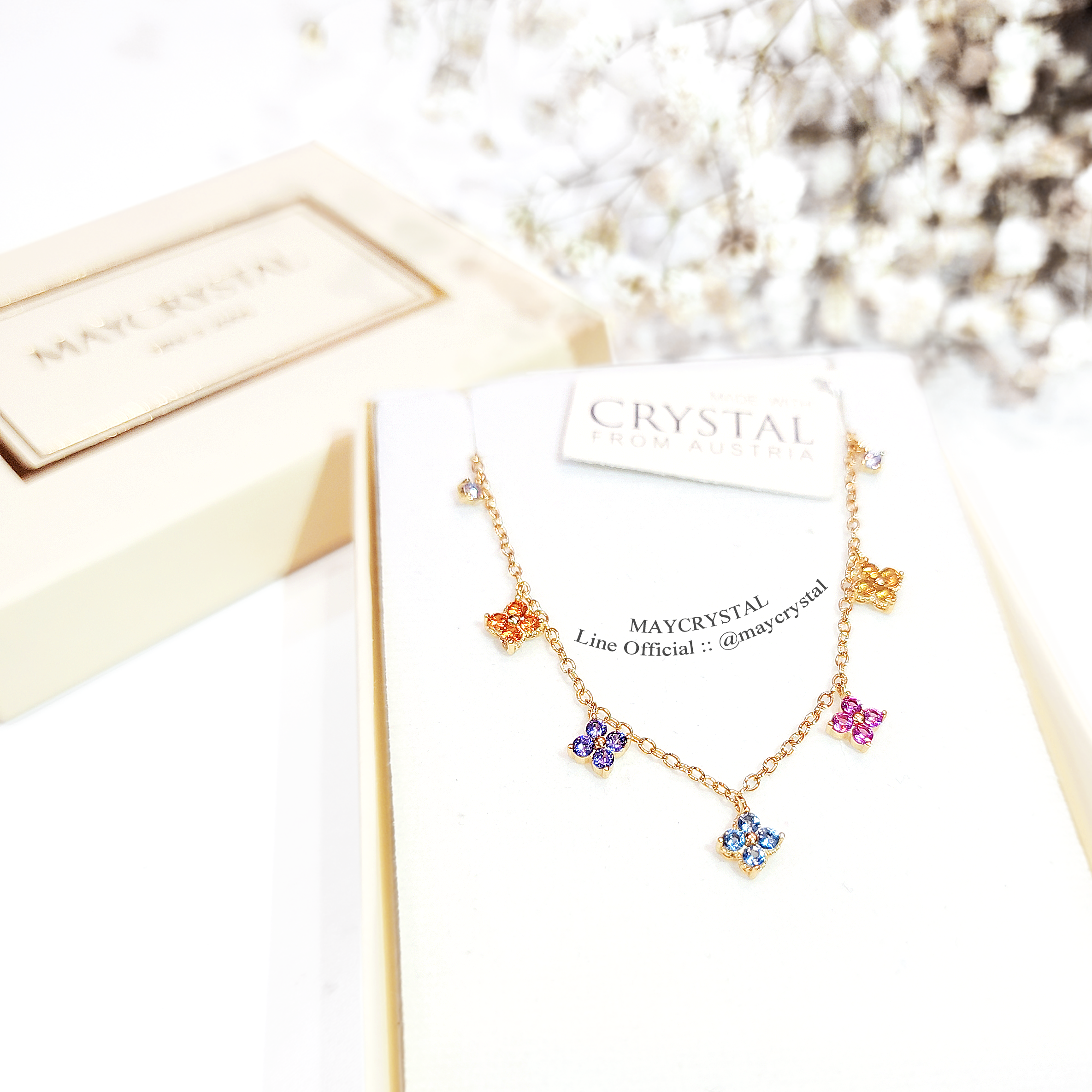 สร้อยข้อมือคริสตัลจากประเทศออสเตรีย (Embellished with Crystals from Austria),Premium zirconia