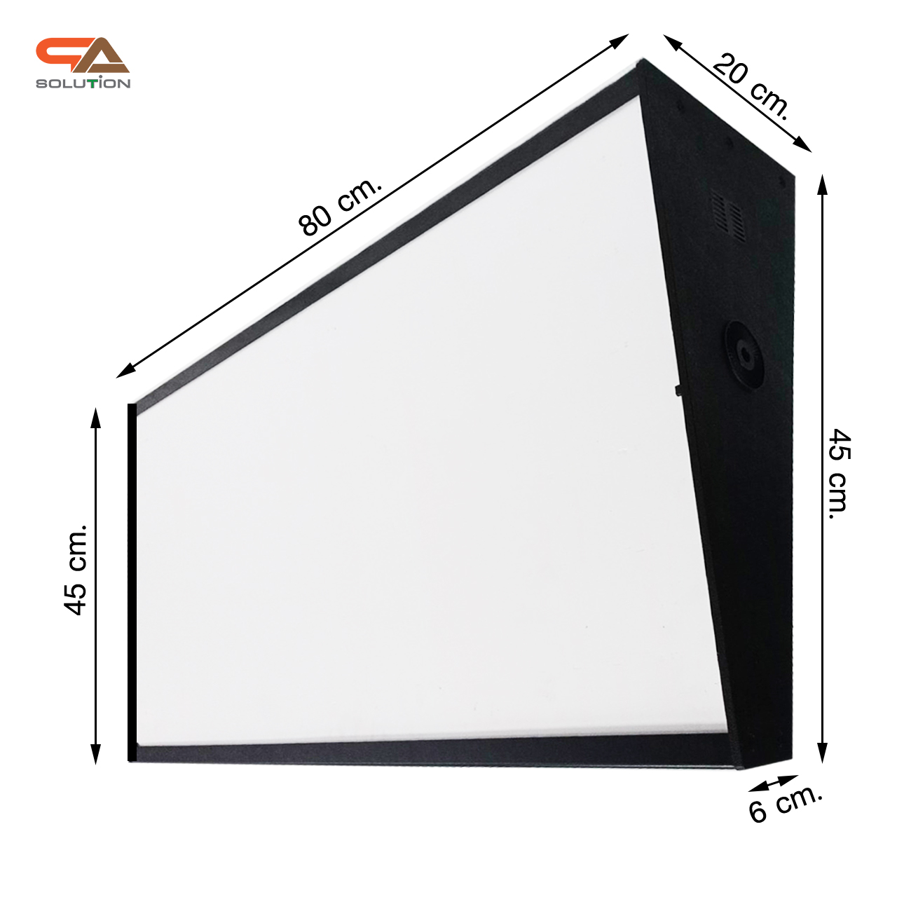 CLEARANCE SALE! ป้ายไฟ LED รุ่น TRIANGLE ขนาด 80x45 cm. ติดผนัง-ติดเพดานได้ ถอดประกอบได้