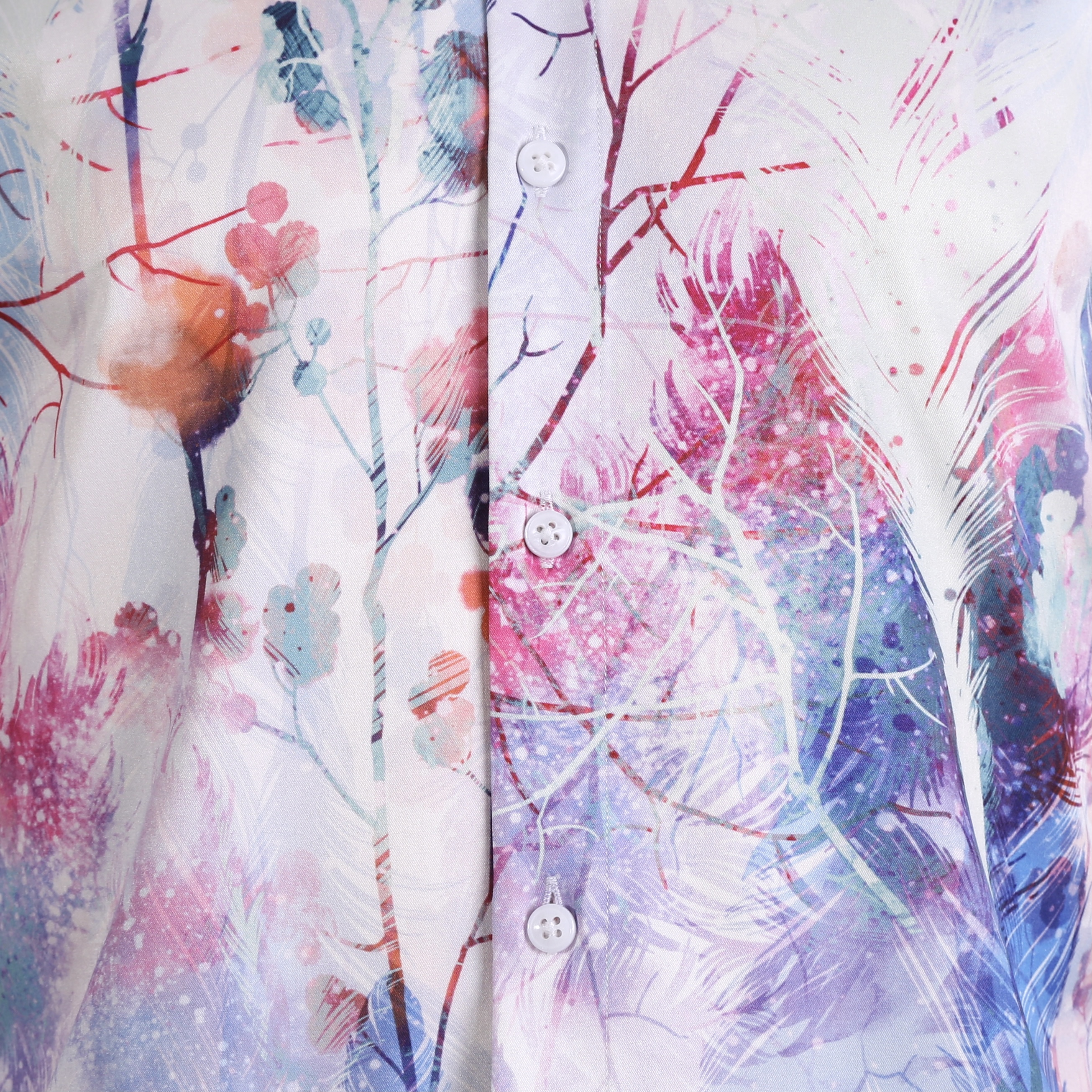 PInk Blue Patterned Shirt