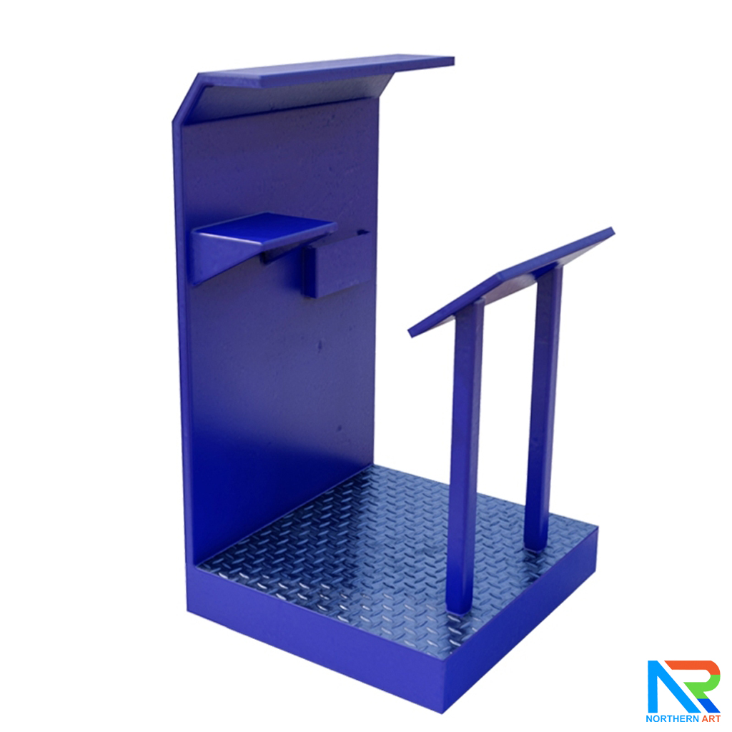 โพเดียมรปภ. เหล็กรุ่น GR-03 ขนาด (W) 85 x (L) 85 (H) 135 ซม. พร้อมช่องใส่เอกสาร ขนาดA4 พื้นเหล็กลายกันลื่น แข็งแรงทนทาน ( สั่งผลิตสีที่ต้องการได้)