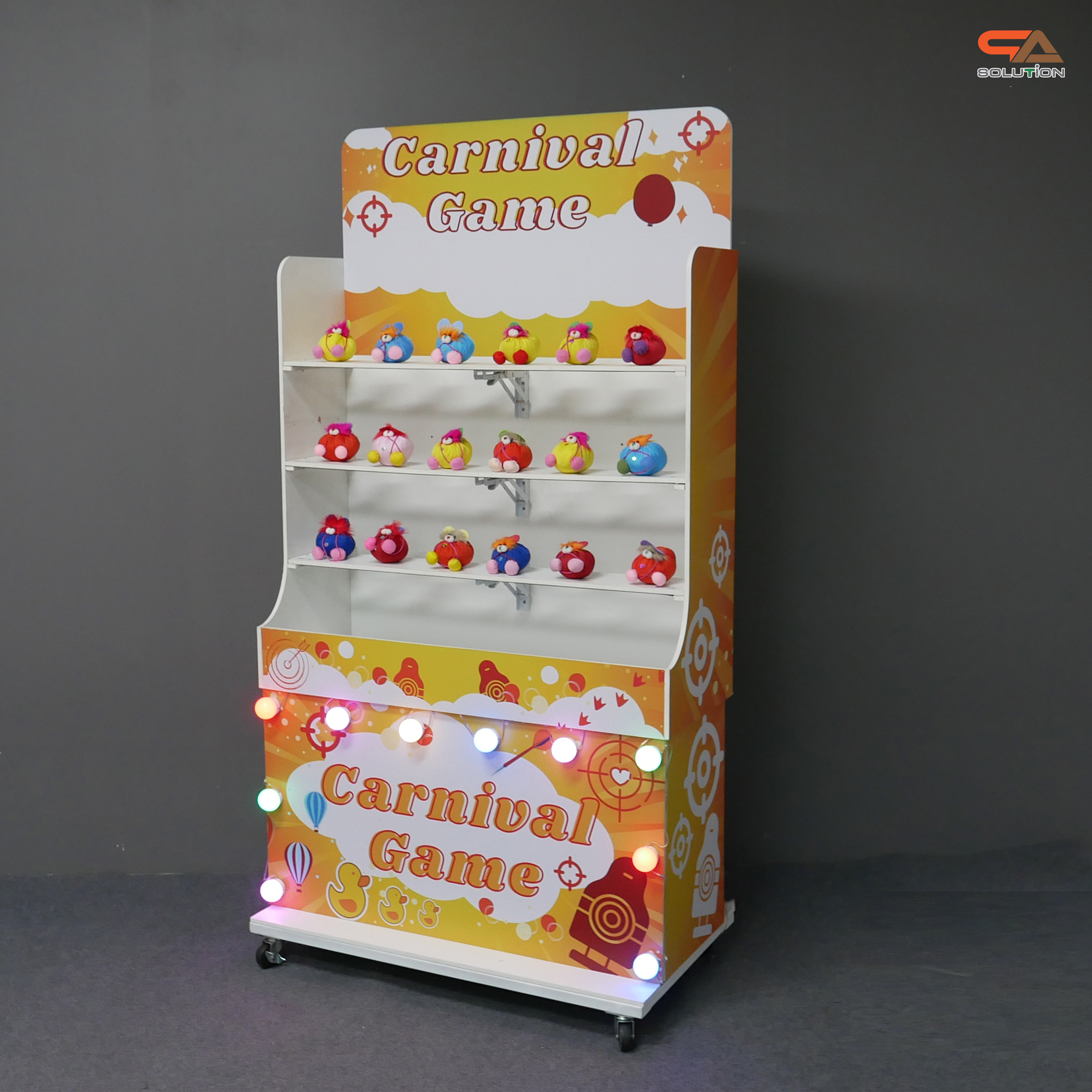 เกมส์ CARNIVAL GAME ปาตุ๊กตา ขนาดโครง (W) 90 x (L)50 x (H)176 cm. พร้อมตุ๊กตา 18 ตัว และบอลโฟม 12 ลูก