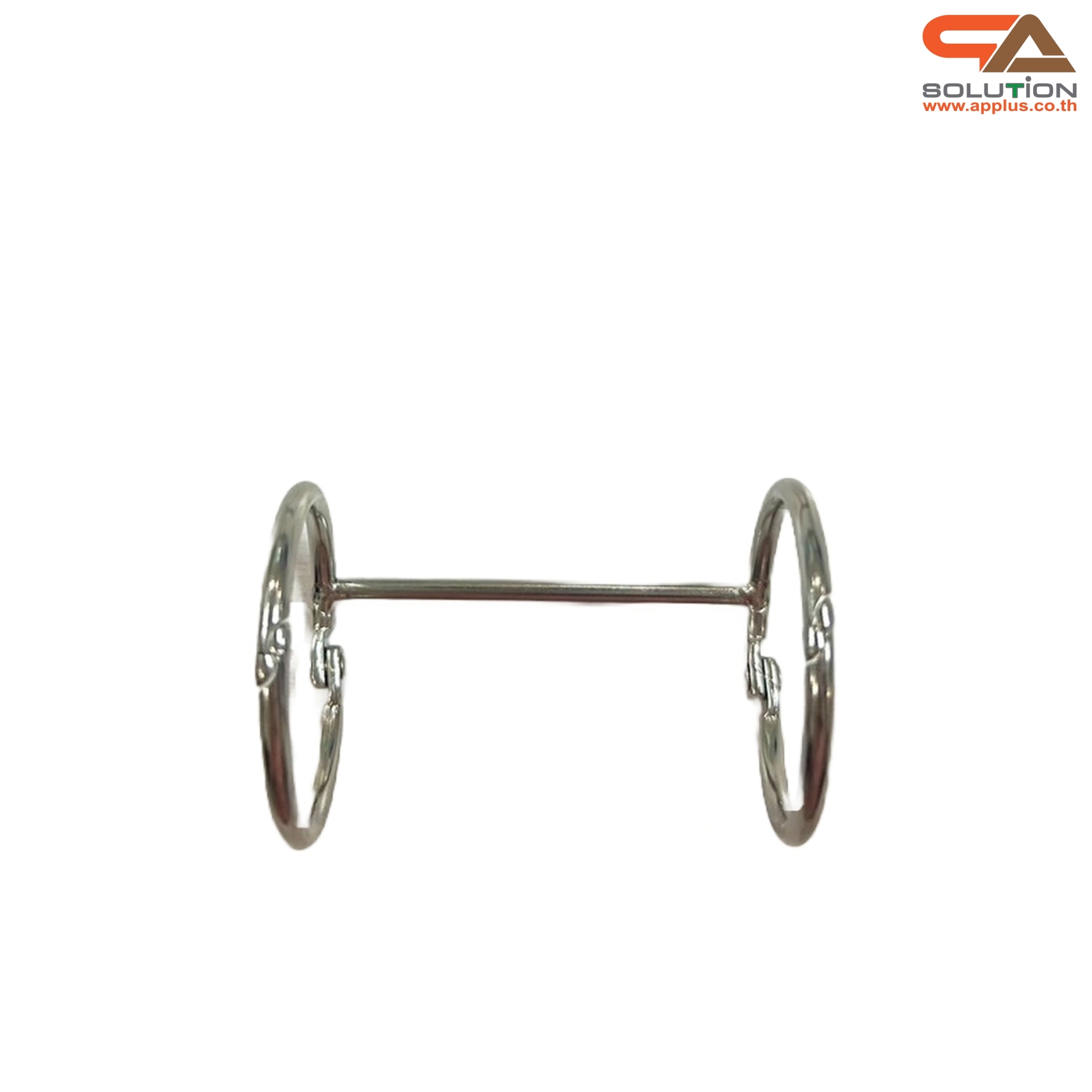 ห่วงคู่ สีเงิน ขนาด 3.0x32x55 mm. มีตัวล็อคห่วง ใช้เป็นห่วงใส่เอกสาร ห่วงแฟ้ม ห่วงปฏิทิน ห่วงเมนู