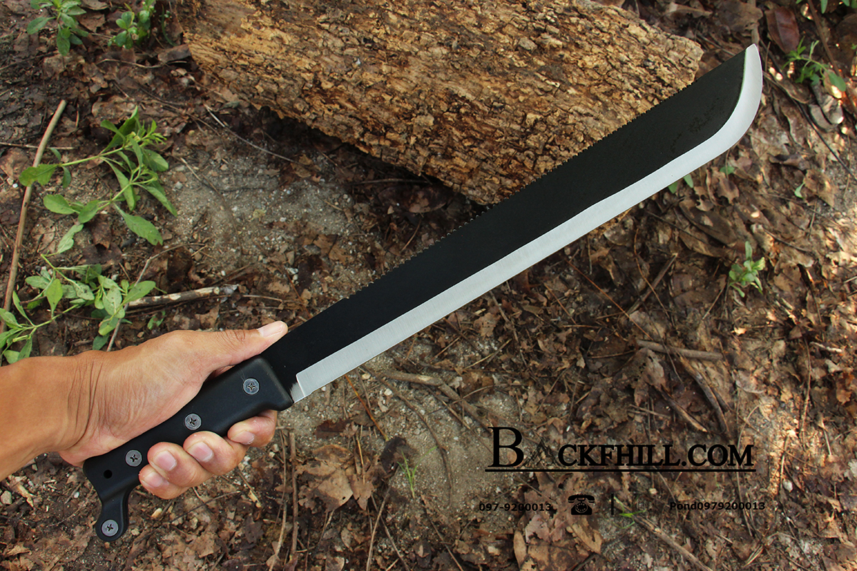 มีดใบตายมาเชเต้ MACHETE KNIFE ยาว 21 นิ้ว ด้ามน็อต พร้อมซองไนลอนลายพราง