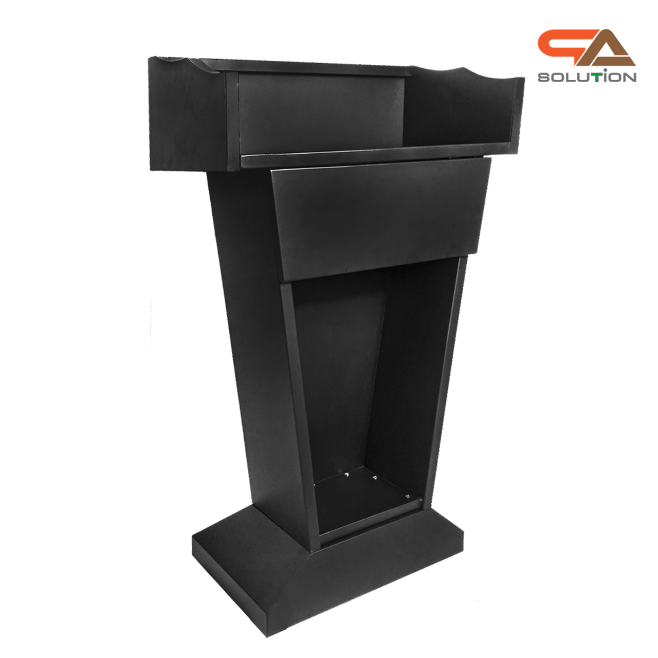 CLEARANCE SALE โพเดียมรปภ. เหล็กสีดำ พร้อมลิ้นชัก ขนาด (W) 69.5 x (L) 36 ซม. สูง 112 ซม.