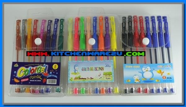 P01861 ปากกาเจล8ด้าม ราคาต่อโหล (180 บ/โหล ส่ง 15 บาท ขายส่งทุกอย่าง 20 บาท)