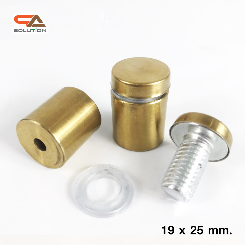 หมุดลอยสแตนเลส สีทอง ยึดกรอบภาพอะคริลิค หรือหมุดยึดกระจก (สั่งขั้นต่ำ 12 ตัว)
