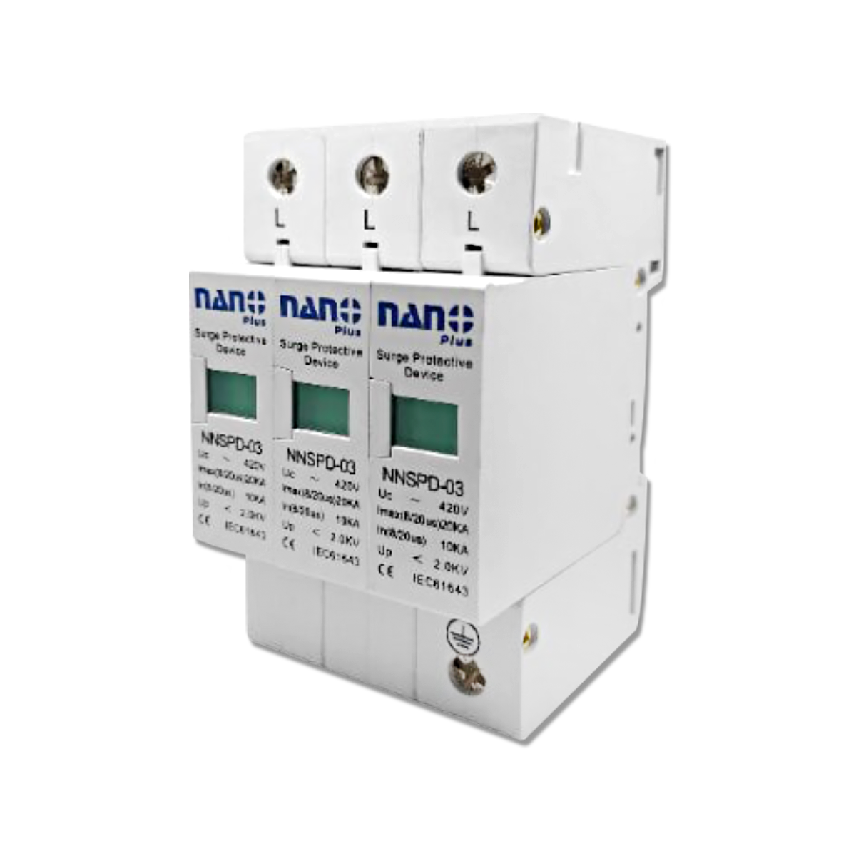 NANO อุปกรณ์ป้องกันฟ้าผ่า NANO PLUS ป้องกันไฟกระชาก 3P 10-20kA
