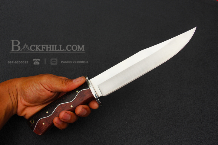 มีดใบตาย COLUMBIA รุ่น SA37 ใบมีดทรงโบวี่ ด้ามจับลายไม้คลาสสิค ไม้เนื้อแข็งอย่างดี พร้อมซองไนลอน