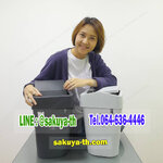 ถังขยะสวยทรงเหลี่ยม มีฝาปิด 11 ลิตร